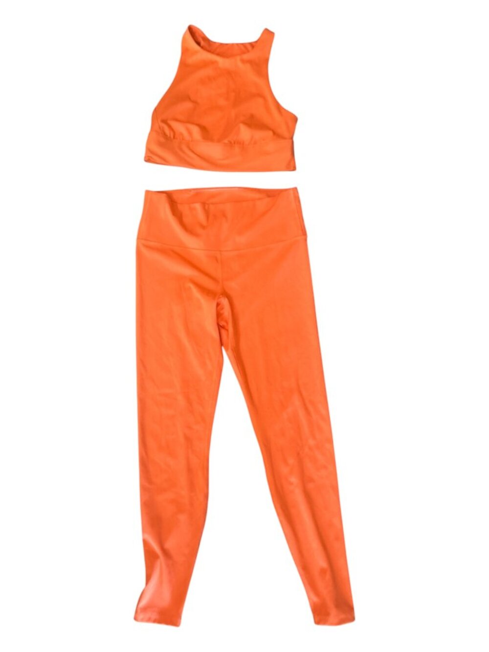 Leggings and Sport bra ALL IN MOTION size Large BRIGHT ORANGE